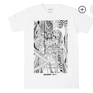 Intricate White Graphic Short Sleeve Tee